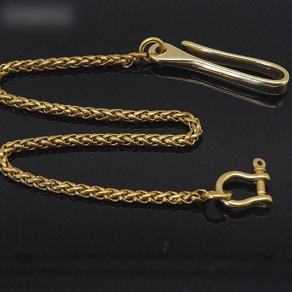Badass Brass Gold 18'' Biker Wallet Chain Key Chain Wallet Chain Pants Chain For DG00302002