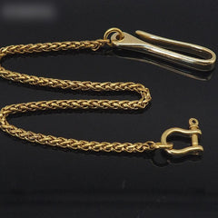 Badass Brass Gold 18'' Biker Wallet Chain Key Chain Wallet Chain Pants Chain For Men