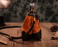 Vintage Brown Leather Handbag Tote Messenger Bag Shoulder Tote Purse For Women