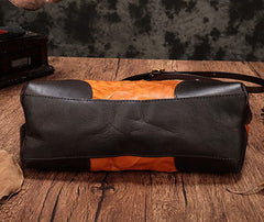 Vintage Brown Leather Handbag Tote Messenger Bag Shoulder Tote Purse For Women