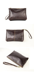 Vintage Business Leather Mens Black Long Wallet Phone Bag Purse Coffee Clutch For Men