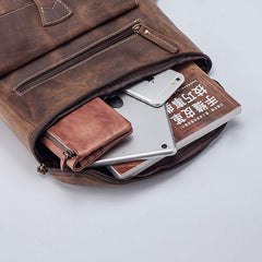 Vintage Cool Leather Mens Backpack Large Travel Bag Hiking Bag for men