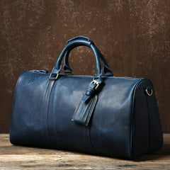 Vintage Cool Leather Mens Weekender Bag Overnight Bag Duffle Bag