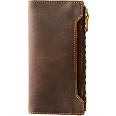 Vintage Cool Mens long Wallet Leather Wallet Long Wallet for Men
