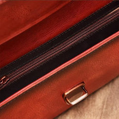 Blue Vintage Womens Long Wallet Leather Red Clutch Wallet Purse for Ladies