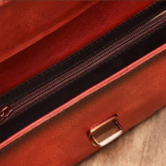 Red Vintage Folded Womens Leather Long Wallet Green Clutch Bags Purses for Ladies