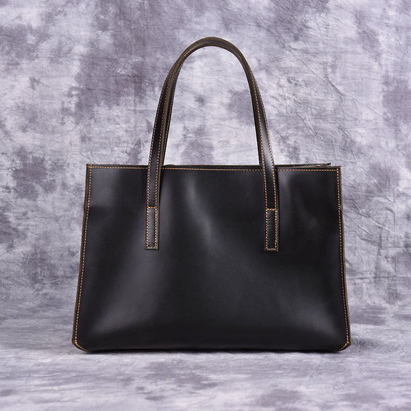 Vintage LEATHER WOMENs Brown Handbag Stylish Shoulder Tote Purse FOR WOMEN