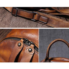 small leather backpacks for women Brown Small Leather Backpack for Women Brown Leather Backpack Leather Rucksack Backpack