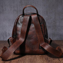 womens leather small backpack​ Brown Small Leather Backpack for Women Brown Leather Backpack Leather Rucksack Backpack