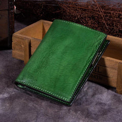 Purple Vintage Womens Leather Bifold Slim Brown Small Wallet BLue billfold Wallet Purse for Ladies