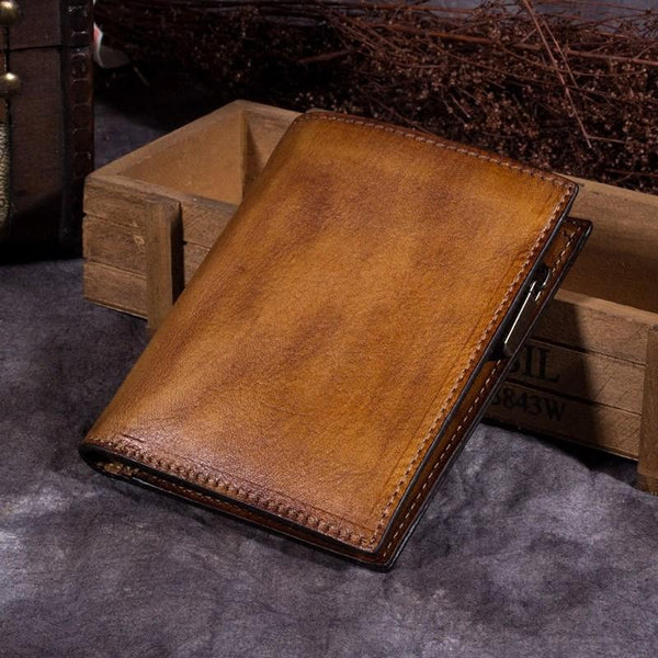Red Vintage Womens Leather Bifold Slim Brown Small Wallet BLue billfold Wallet P SM8158654