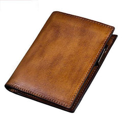 Red Vintage Womens Leather Bifold Slim Brown Small Wallet BLue billfold Wallet Purse for Ladies