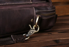 Vintage Leather Small Handbag Messenger Bag Shoulder Bag For Men