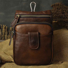 Vintage Leather Belt Pouches for Men Waist Bag BELT BAGs Shoulder Bag For Men
