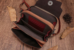Vintage Leather Brown Womens Small Shoulder Purse Red Shoulder Bag Green Crossbody Purse For Women