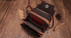 Vintage Leather Brown Womens Small Shoulder Purse Red Shoulder Bag Green Crossbody Purse For Women
