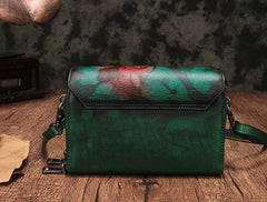 Vintage Leather Brown Womens Small Shoulder Purse Red Shoulder Bag Green Crossbody Purse For Women