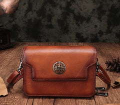 Vintage Leather Brown Womens Small Shoulder Purse Red Shoulder Bag Green Crossbody Purse For Women