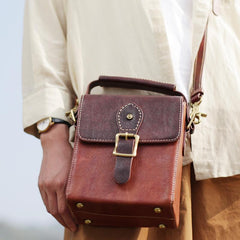 Vintage Leather Bucket Bag Green Box Bags Purses - Annie Jewel