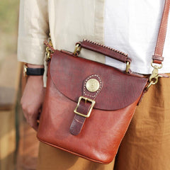 Vintage Leather Bucket Bag Handbags Purses - Annie Jewel