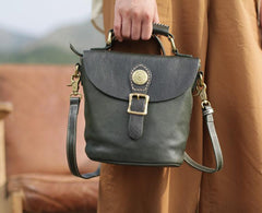 Vintage Leather Bucket Bag Handbags Purses - Annie Jewel