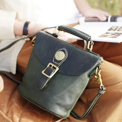 Vintage Leather Bucket Bag Handbags Purses - Annie Jewel