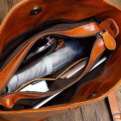 Brown Leather Womens Shoulder Bucket Bag Cross Body Black Bucket Purse Barrel Bag for ladies