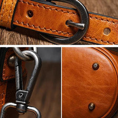 Brown Leather Womens Shoulder Bucket Bag Cross Body Black Bucket Purse Barrel Bag for ladies