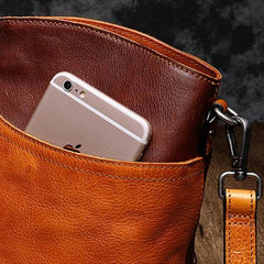 Brown Leather Womens Shoulder Bucket Bag Cross Body Black Bucket Purse Barrel Bag for ladies