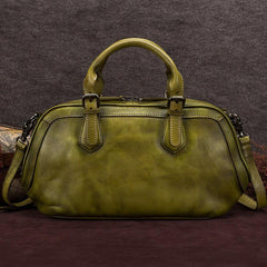 Tan Vintage Womens Leather Doctor Bags Doctor Handbag Doctor's Shoulder Bag Purse for Ladies