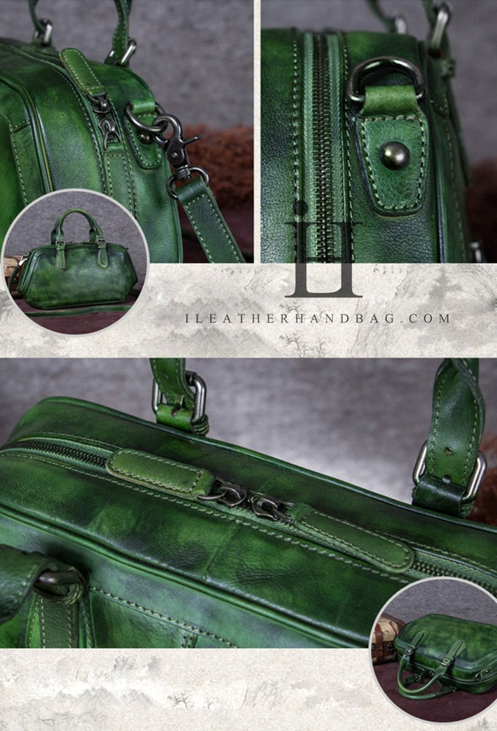 Vintage Style Tote With Zipper – iLeatherhandbag