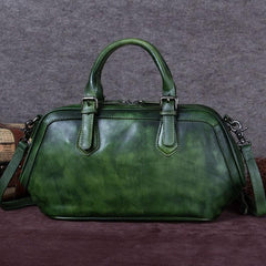 Tan Vintage Womens Leather Doctor Bags Doctor Handbag Doctor's Shoulder Bag Purse for Ladies