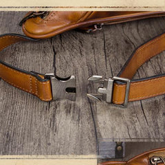 Vintage Brown Leather Mens Fanny Pack Hip Belt Bags Waist Bag Hip Bag Bum Bag for WOmen