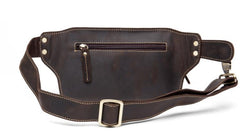 Vintage Leather Fanny Pack Mens Waist Bag Hip Pack Belt Bag Bumbag for Men