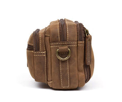 Vintage Leather Fanny Pack Mens Waist Bag Hip Pack Belt Bag Bumbag for Men