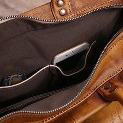 Vintage Color Brown Block Women Leather Tote Handbags Shopping Bag Purse Handbags Shoulder Bags