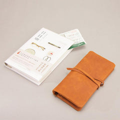 Vintage Leather Long Wallets for men Bifold Men Long Wallets