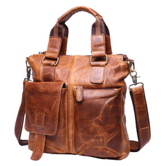 Leather Mens Vintage Briefcase Business Bag Work Bag For Men