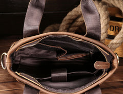 Vintage Leather Men Handbag Briefcase Shoulder Bag Work Bag For Men