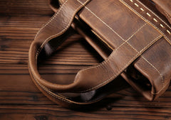 Vintage Leather Men Handbag Briefcase Shoulder Bag Work Bag For Men