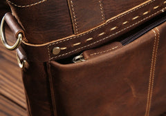 Vintage Leather Men Handbag Briefcase Shoulder Bag Work Bag For Men