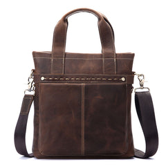Vintage Leather Men Handbag Briefcase Shoulder Bag Work Bag For Men