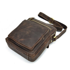 Vintage Leather Men Cool Messenger Bags Shoulder Bag CrossBody Bags For Men