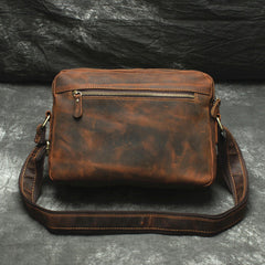 Vintage Leather Men Messenger Bag Shoulder Bag CrossBody Bag For Men