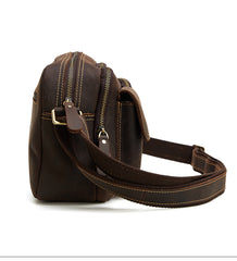 Vintage Cool Leather Mens Messenger Bags Shoulder Bag CrossBody Bags For Men