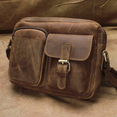 Vintage Leather Men Messenger Bag Shoulder Bag CrossBody Bag For Men