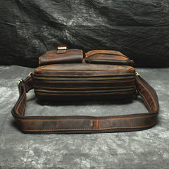 Vintage Leather Men Messenger Bag Shoulder Bag CrossBody Bag For Men