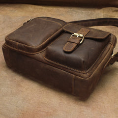 Vintage Leather Men Messenger Bag Shoulder Bag CrossBody Bag For Men