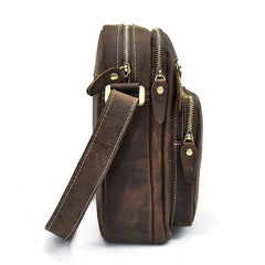Vintage Leather Men Cool Messenger Bags Shoulder Bag CrossBody Bags For Men