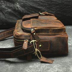 Vintage Leather Men Messenger Bag Shoulder Bag CrossBody Bag For Men